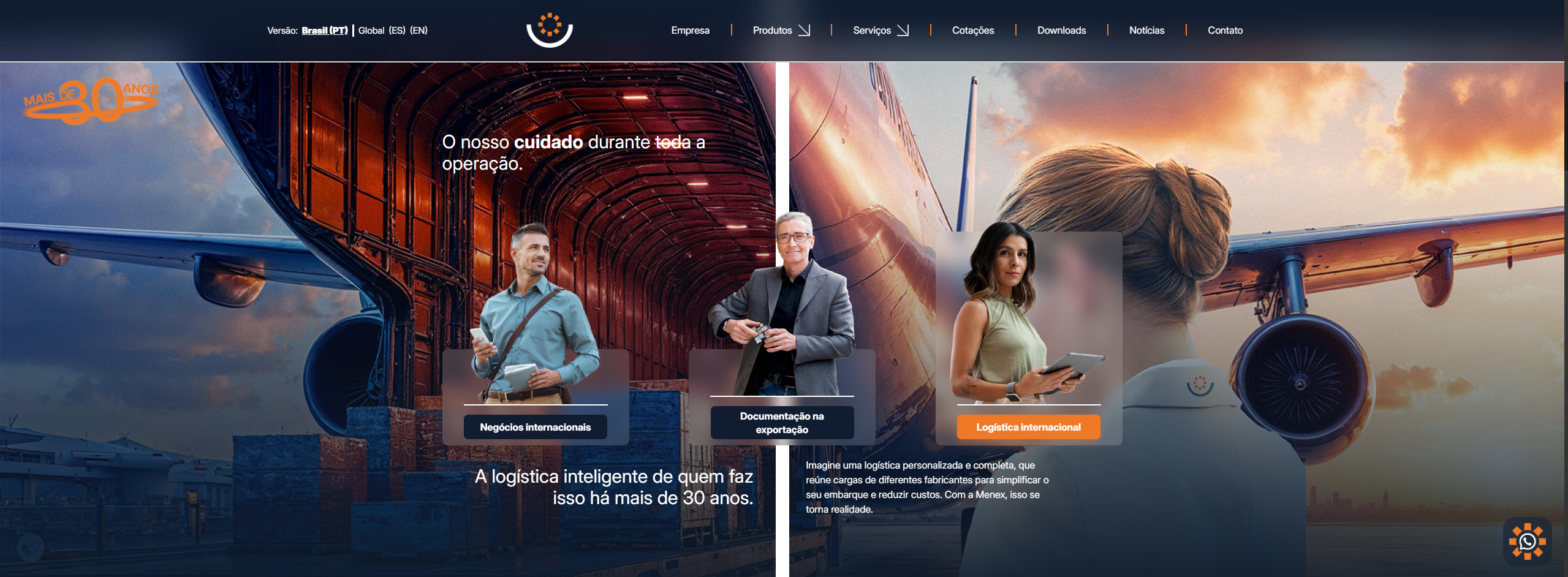 Site desenvolvido para Menex